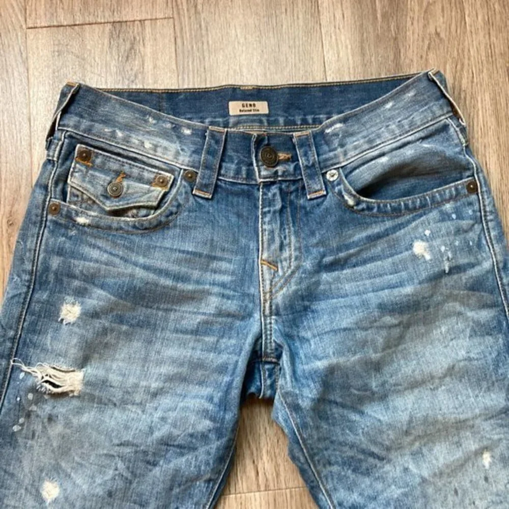 True Religion Geno Relaxed Slim Jeans Size 28 Tall